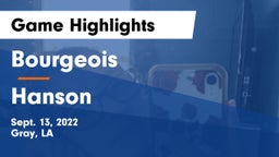 Bourgeois  vs Hanson Game Highlights - Sept. 13, 2022