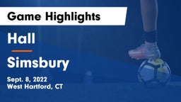 Hall  vs Simsbury  Game Highlights - Sept. 8, 2022