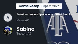 Recap: American Leadership Academy - West Foothills vs. Sabino  2022
