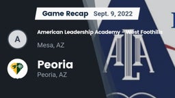 Recap: American Leadership Academy - West Foothills vs. Peoria  2022