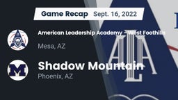 Recap: American Leadership Academy - West Foothills vs. Shadow Mountain  2022