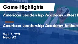 American Leadership Academy - West Foothills vs American Leadership Academy Anthem Game Highlights - Sept. 9, 2022