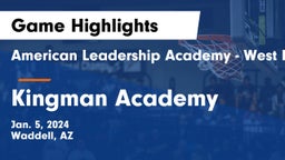 American Leadership Academy - West Foothills vs Kingman Academy  Game Highlights - Jan. 5, 2024