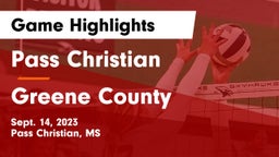 Pass Christian  vs Greene County  Game Highlights - Sept. 14, 2023