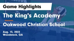 The King's Academy vs Oakwood Christian School Game Highlights - Aug. 15, 2022