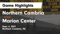 Northern Cambria  vs Marion Center Game Highlights - Sept. 6, 2022