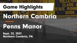 Northern Cambria  vs Penns Manor  Game Highlights - Sept. 22, 2022