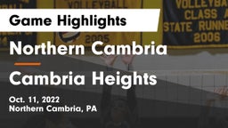 Northern Cambria  vs Cambria Heights  Game Highlights - Oct. 11, 2022