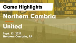 Northern Cambria  vs United  Game Highlights - Sept. 12, 2023