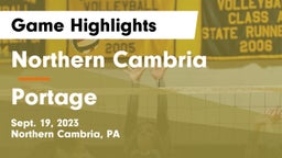 Northern Cambria  vs Portage  Game Highlights - Sept. 19, 2023