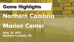 Northern Cambria  vs Marion Center  Game Highlights - Sept. 26, 2023
