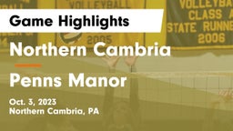 Northern Cambria  vs Penns Manor  Game Highlights - Oct. 3, 2023