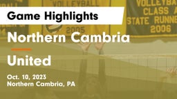 Northern Cambria  vs United  Game Highlights - Oct. 10, 2023