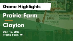 Prairie Farm  vs Clayton  Game Highlights - Dec. 15, 2023
