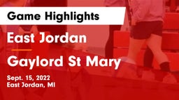 East Jordan  vs Gaylord St Mary Game Highlights - Sept. 15, 2022