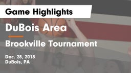 DuBois Area  vs Brookville Tournament Game Highlights - Dec. 28, 2018