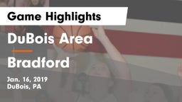 DuBois Area  vs Bradford  Game Highlights - Jan. 16, 2019