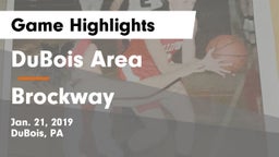 DuBois Area  vs Brockway  Game Highlights - Jan. 21, 2019
