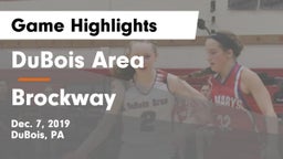 DuBois Area  vs Brockway Game Highlights - Dec. 7, 2019