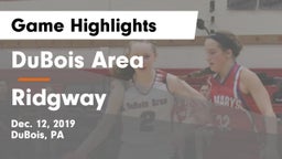 DuBois Area  vs Ridgway  Game Highlights - Dec. 12, 2019