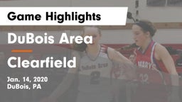 DuBois Area  vs Clearfield  Game Highlights - Jan. 14, 2020