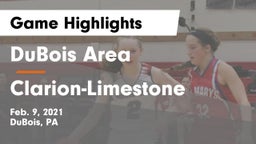 DuBois Area  vs Clarion-Limestone  Game Highlights - Feb. 9, 2021