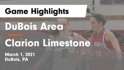 DuBois Area  vs Clarion Limestone Game Highlights - March 1, 2021