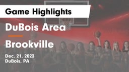 DuBois Area  vs Brookville  Game Highlights - Dec. 21, 2023