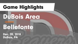 DuBois Area  vs Bellefonte  Game Highlights - Dec. 20, 2018