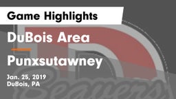 DuBois Area  vs Punxsutawney  Game Highlights - Jan. 25, 2019