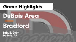 DuBois Area  vs Bradford  Game Highlights - Feb. 5, 2019
