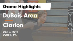 DuBois Area  vs Clarion  Game Highlights - Dec. 6, 2019