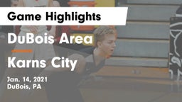 DuBois Area  vs Karns City  Game Highlights - Jan. 14, 2021