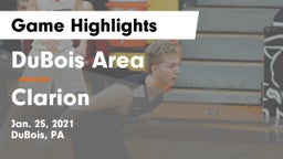 DuBois Area  vs Clarion  Game Highlights - Jan. 25, 2021