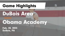 DuBois Area  vs Obama Academy Game Highlights - Feb. 28, 2023