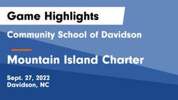 Community School of Davidson vs Mountain Island Charter  Game Highlights - Sept. 27, 2022