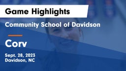 Community School of Davidson vs Corv Game Highlights - Sept. 28, 2023