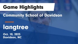 Community School of Davidson vs langtree Game Highlights - Oct. 10, 2023