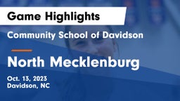 Community School of Davidson vs North Mecklenburg  Game Highlights - Oct. 13, 2023