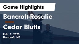 Bancroft-Rosalie  vs Cedar Bluffs  Game Highlights - Feb. 9, 2023
