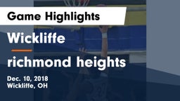 Wickliffe  vs richmond heights Game Highlights - Dec. 10, 2018