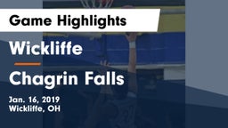 Wickliffe  vs Chagrin Falls  Game Highlights - Jan. 16, 2019