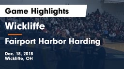 Wickliffe  vs Fairport Harbor Harding  Game Highlights - Dec. 18, 2018