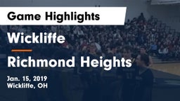Wickliffe  vs Richmond Heights  Game Highlights - Jan. 15, 2019