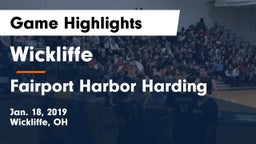 Wickliffe  vs Fairport Harbor Harding  Game Highlights - Jan. 18, 2019