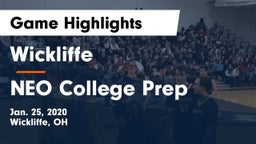 Wickliffe  vs NEO College Prep Game Highlights - Jan. 25, 2020
