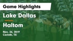 Lake Dallas  vs Haltom  Game Highlights - Nov. 26, 2019