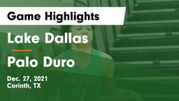 Lake Dallas  vs Palo Duro  Game Highlights - Dec. 27, 2021