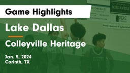 Lake Dallas  vs Colleyville Heritage  Game Highlights - Jan. 5, 2024