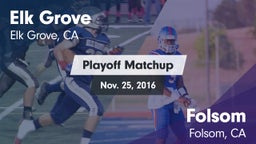 Matchup: Elk Grove High vs. Folsom  2016